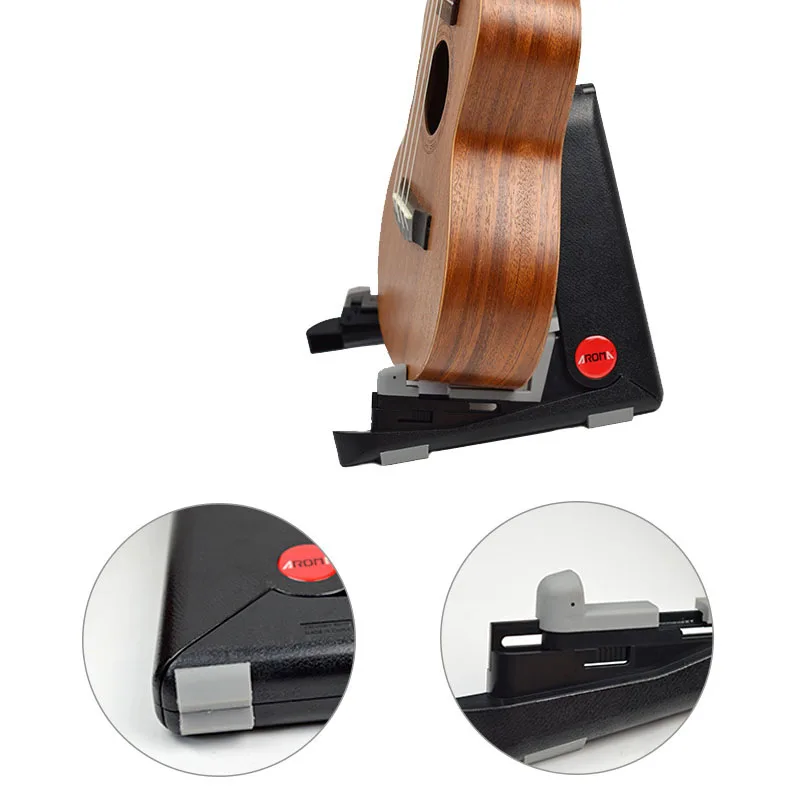 Suporte de guitarra vertical dobrável, silicone antiderrapante, braço deslizante móvel, ajuste escalável, suporte de guitarra, ukulele