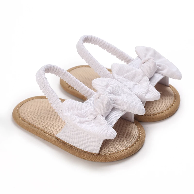 White Series Fashion Classic Baby Shoes 0-18M Girl Baby Sandals suola in tessuto morbido comode scarpe da passeggio estive