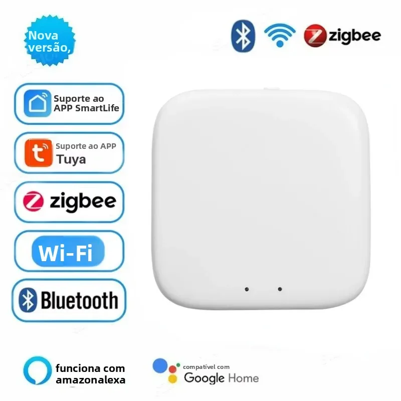Hub Gateway Zigbee Tuya para Casa Inteligente, Gateway Sem Fio Multi Modo WIFI Bluetooth, Funciona com o APP Smart Life, Alexa e Google