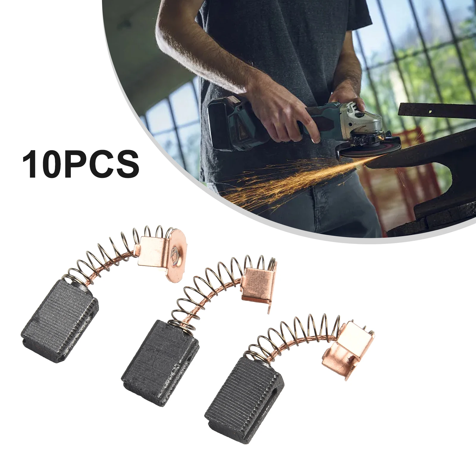 10pcs Replacement Carbon Brushes 5x8x12mm for Angle Grinder G720 Supporting Standard Motor for service and Brush Wear Management