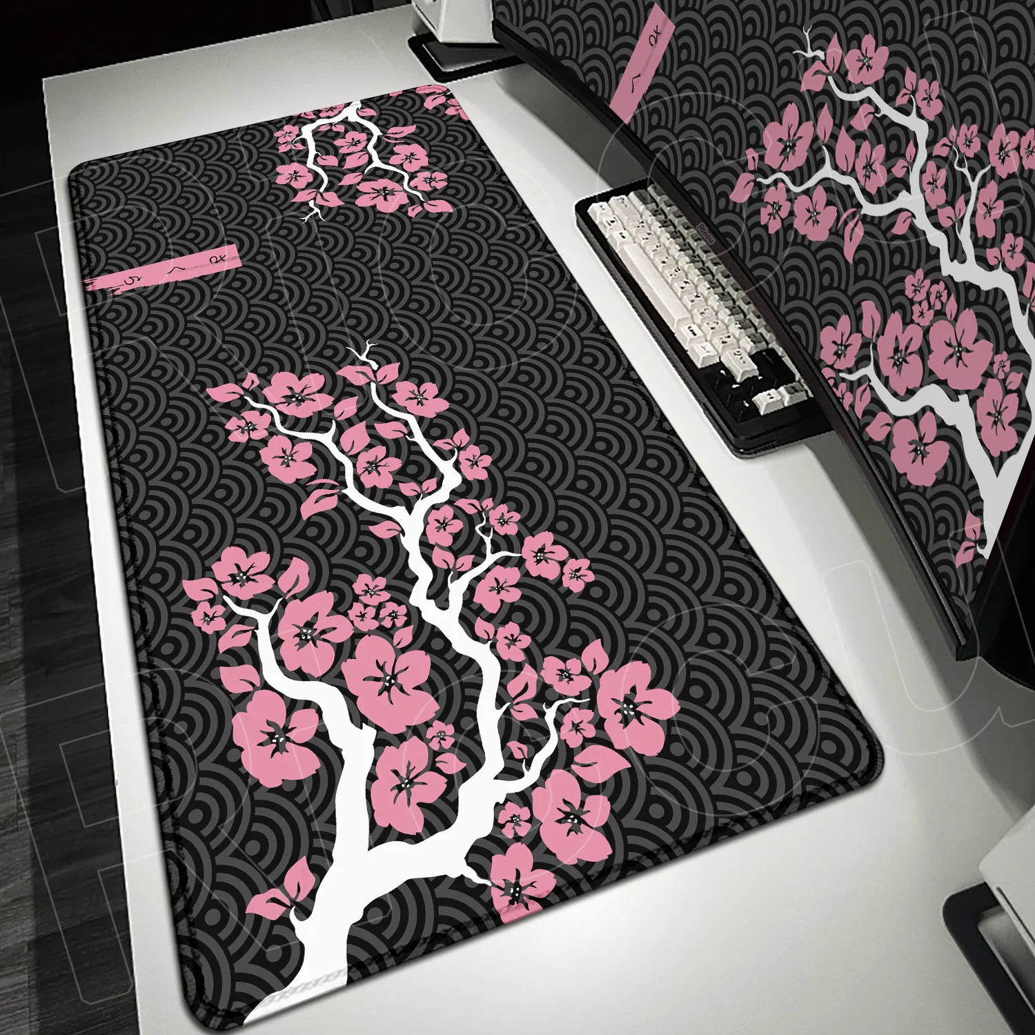 PC Gamer Mousepad Sakura Deskmat Orange & Black Mouse Pad Xxl Big Office Mouse Mat Rubber Non-slip Keyboard Rug Accessories Gift