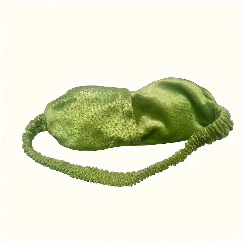 1 cute green frog eye mask, eye protection, school sleep eye mask, soft and comfortable, essential for travel and home, durable