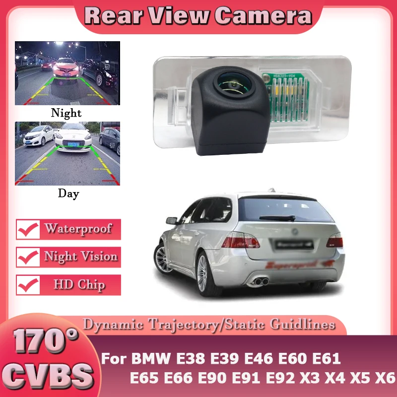 

Full HD CCD 1080P Fisheye Lens Car Reverse Backup Rear View Camera For BMW E38 E39 E46 E60 E61 E65 E66 E90 E91 E92 X3 X4 X5 X6