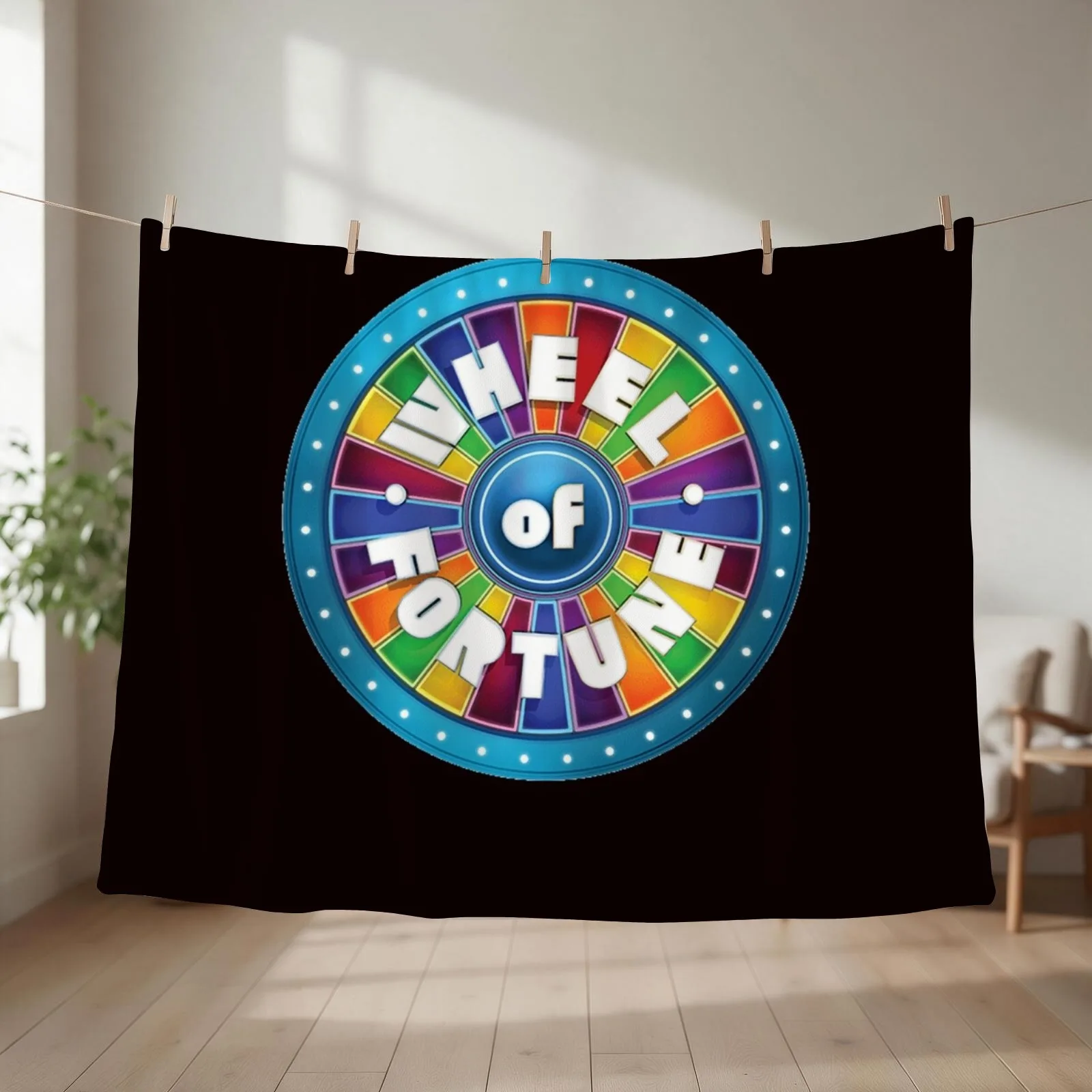 Wheel of Fortune Throw Blanket couch cozy soft plush fuzzy picnic outdoor blanket