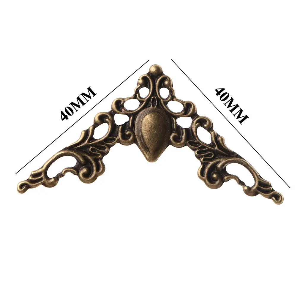 Gold Metal Angle Decorative Notebook Cover Photo Frame Protector Corner Bracket Bracket Decor for Menus