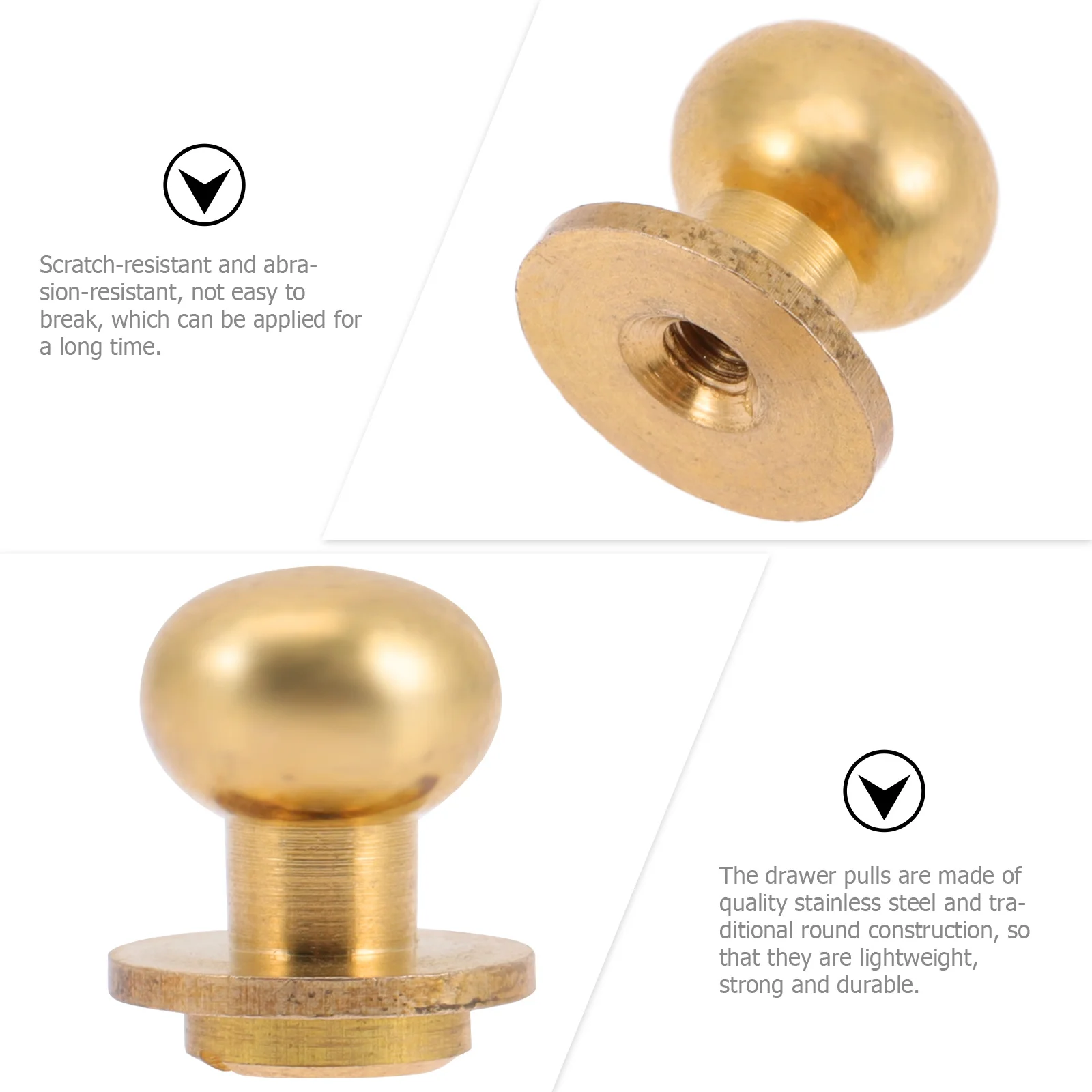 

24Sets Alloy Round Cabinet Knobs Perfect Size Durable Stainless Steel Drawer Pulls Kitchen Cabinet Handles Bathroom Dresser