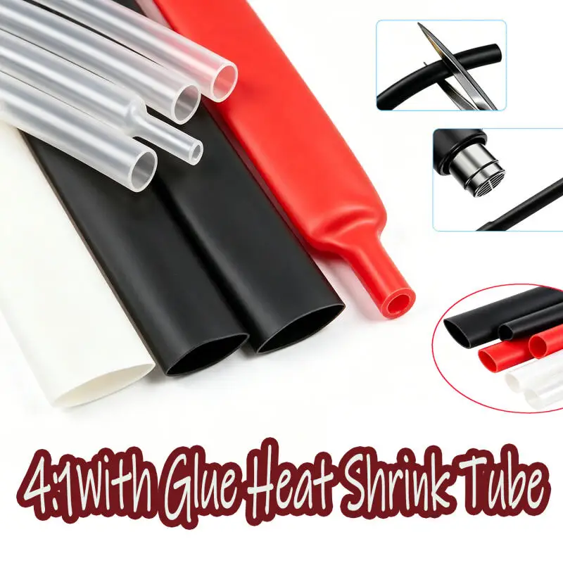 3/1M 4:1 Heat Shrink Tubing Double Layer Tube Diameter 4/6/8/12/16/20/24/32mm Insulation