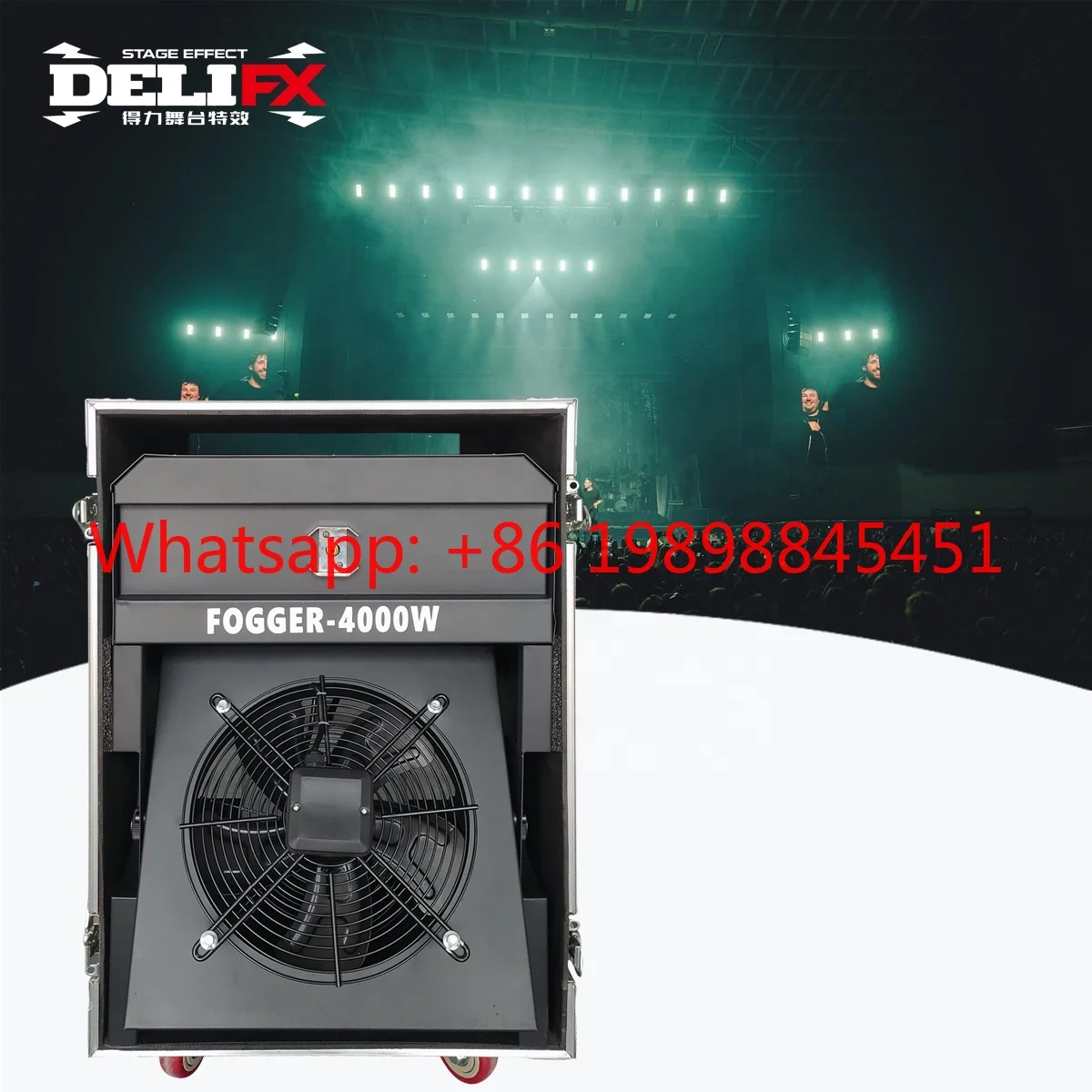 4000W High Power DMX 2-in-1 Fog & Haze Machine Timer Control For Concert Photography Shooting