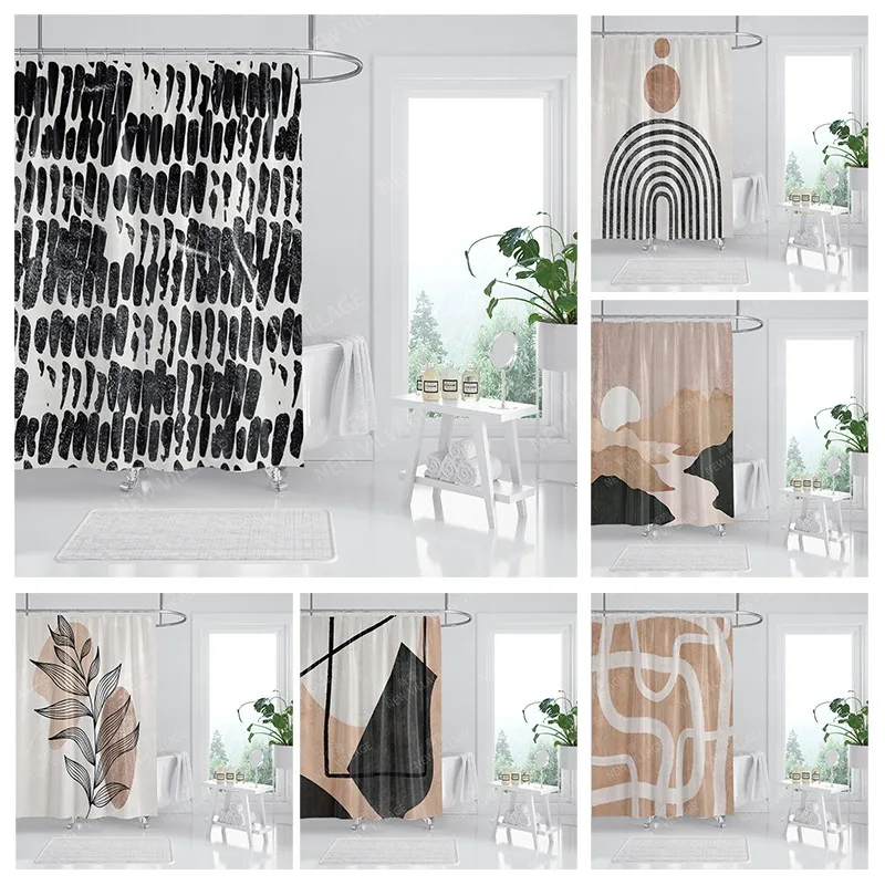 Waterproof fabric shower curtain Bathroom curtain accessories 180x200 Bath curtain for shower 240*200 nordic boho decor 240x200