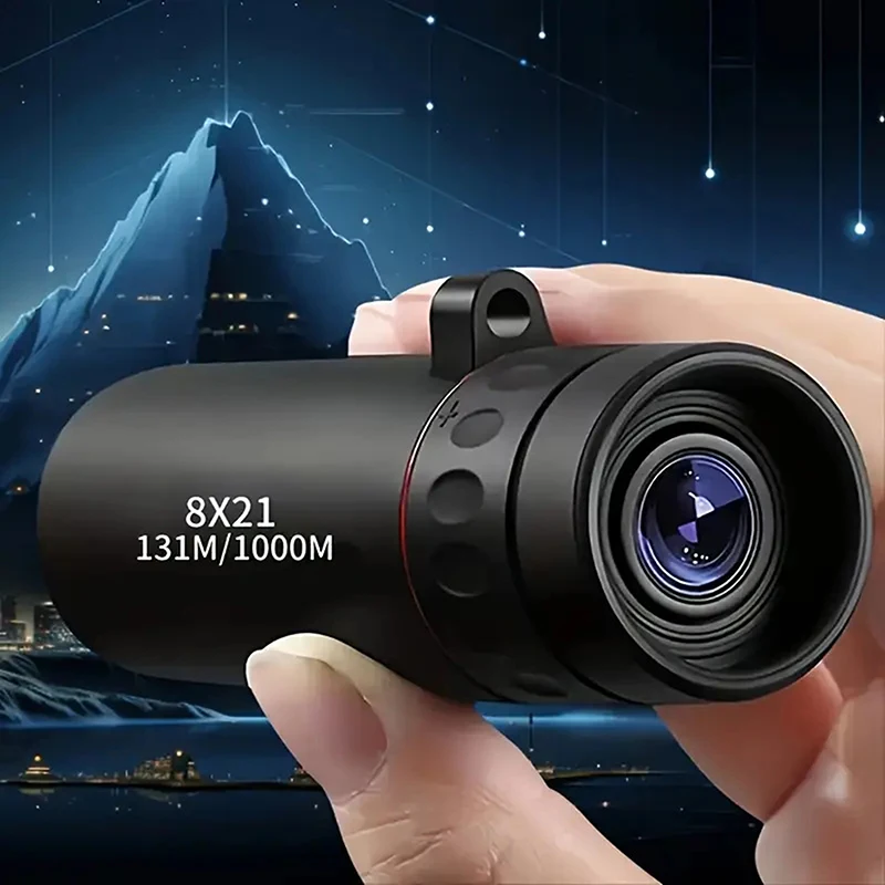 Telescopio Monocular portátil con Zoom HD de 8x21, telescopio potente plegable de larga distancia para chico, Deportes de caza, viajes de acampada al aire libre