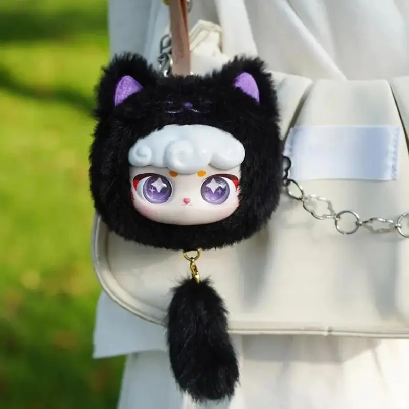 Lucky Meow IV Series Pendant Surprise Blind Box Cartoon Cute Cat Plush Doll Backpack Decoration Birthday Gift Collectible Toy