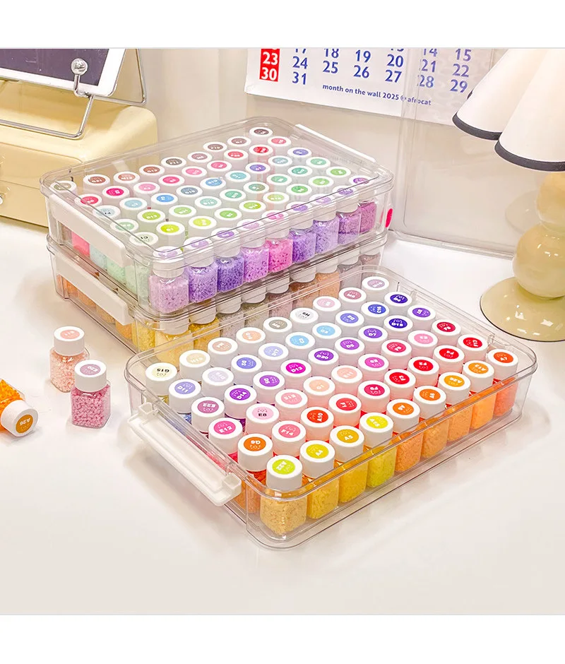 Puzzle Bean Storage Box Set – Specialized Fusion Bean Dispensing Mini Square Bottle Supplement Tool Plastic Protection Box