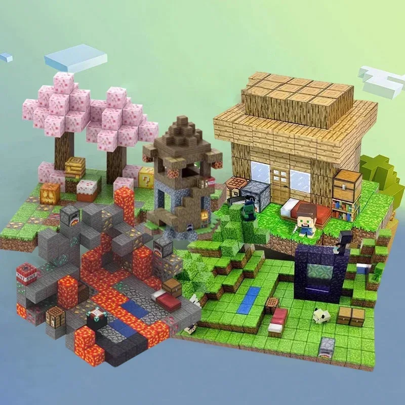 100 قطعة كتل مغناطيسية لعبة بناء مجموعة مغناطيس للبنين بنات الجذعية مكعبات مونتيسوري الحسية للأطفال الصغار هدية