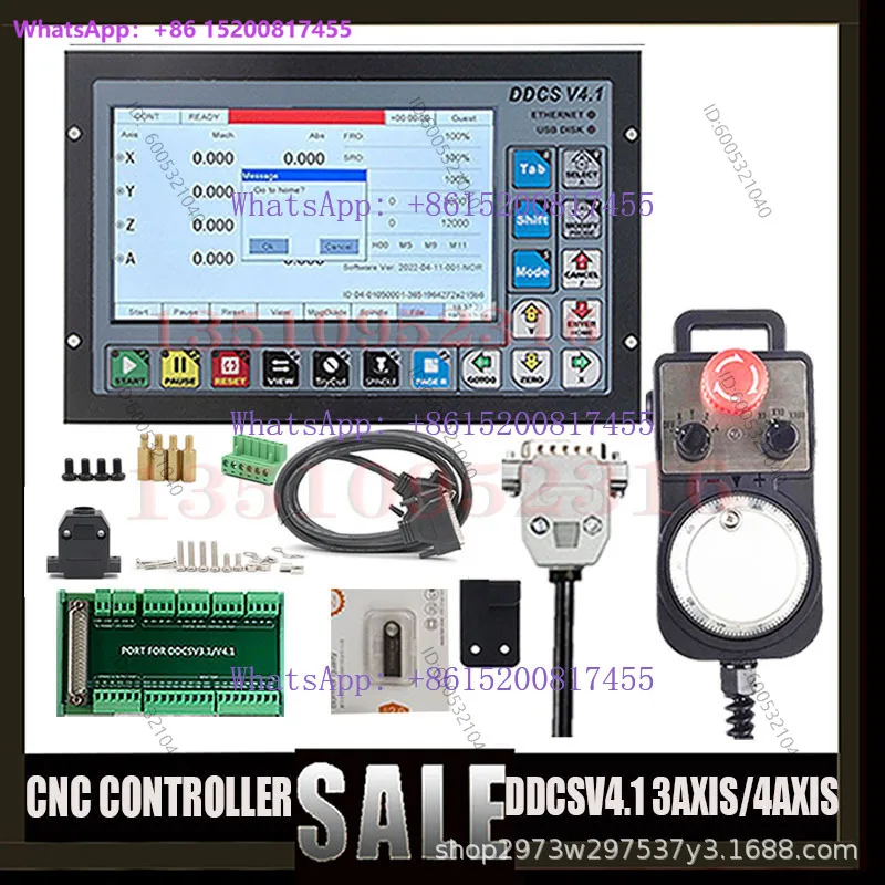 New DDCSV4.1 CNC engraving machine controller with 3/4-axis CNC system and emergency stop electronic handwheel
