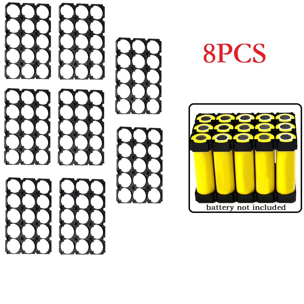 8PCS 3x5 21700 Battery Holder Stand Plastic Frame Bracket Holding Battery Packs 21.75mm Hole Distance DIY Battery Bracket