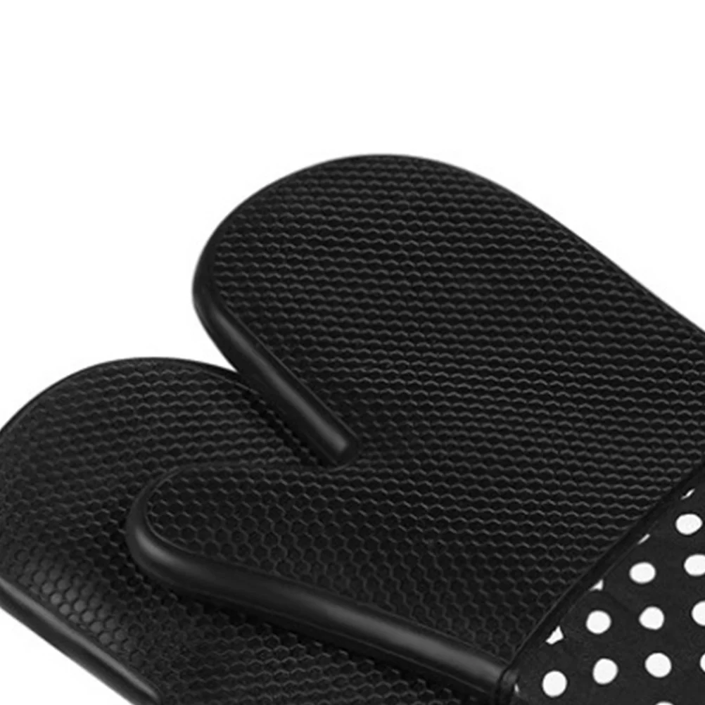 

1Pair Heat Resistant Oven Gloves Silicone Thickened Non Slip Microwave Oven Mitts for Baking Kitchen Cooking Bbq