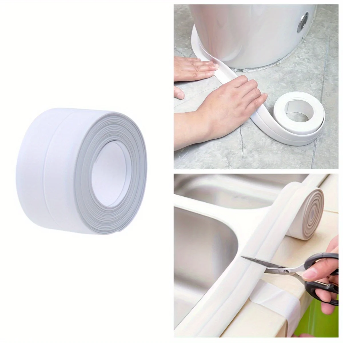 

Anti-Mold Waterproof Seal Strip Self-Adhesive Kitchen Sink Bathroom Edge Oilproof Gap Filler Strip for Toilet Bathtub CornerWall