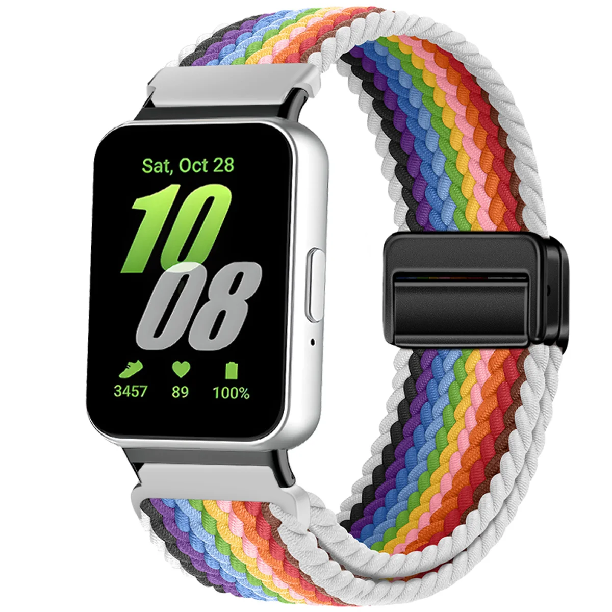 Nylon-Geflechtband für Samsung Galaxy Fit 3, magnetisches Band, Ersatzarmband für Samsung Galaxy Fit 3, Armband-Zubehör