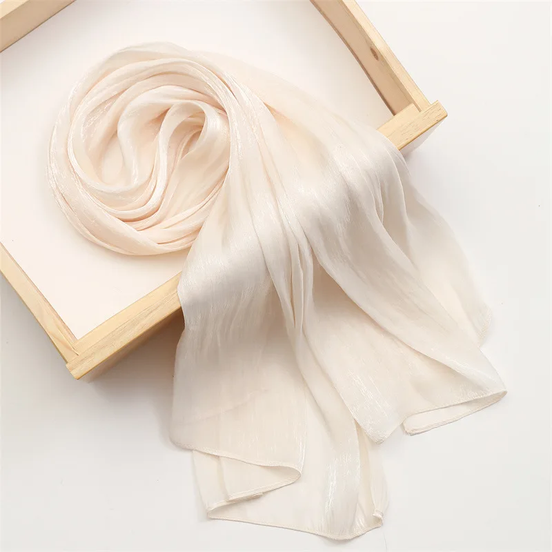 

New Small Fresh and Supple Spring, Summer, Autumn and Winter Solid Color Scarf Sun Protection Warmth Shawl Cotton