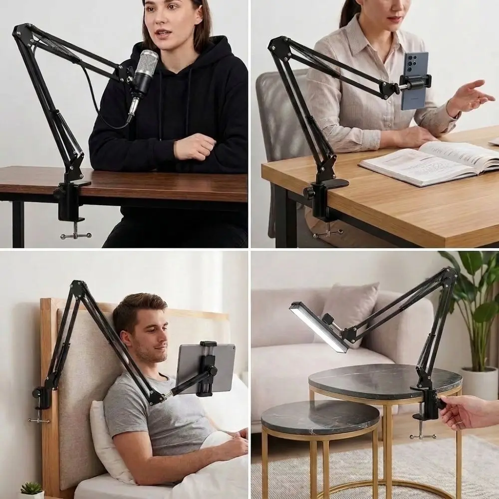 2pcs Adjustable Positioning Screw Desk Mounting Clamp Table Clamp Arm Clamp Microphone Stand Clamp Mounting Clamp Desk