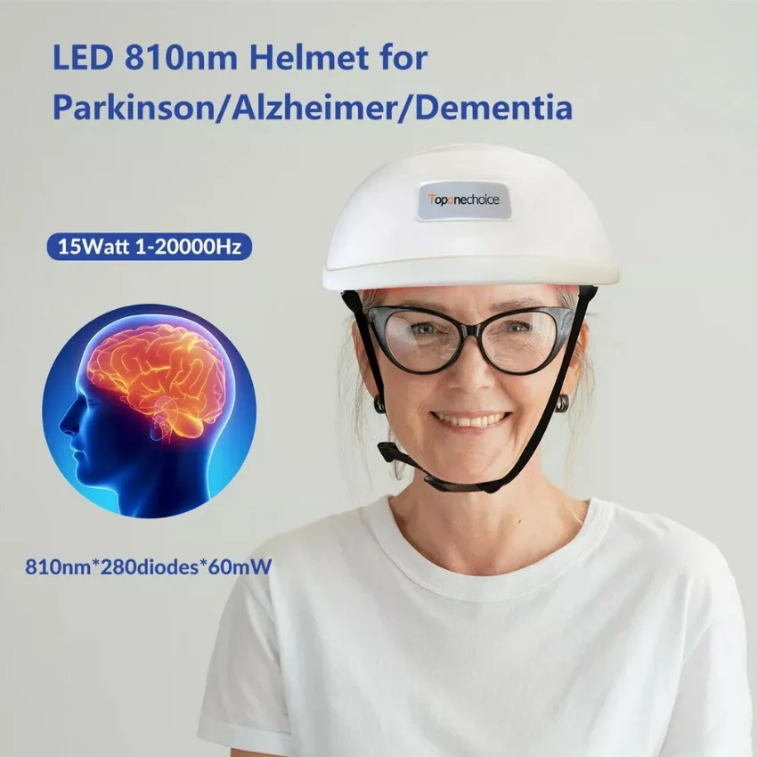 

Transcranial Photobiomodulation Near Infrared Light Therapy Brain Helmet For Parkinson Alzheimer Dementia Stroke 280pcs Diodes