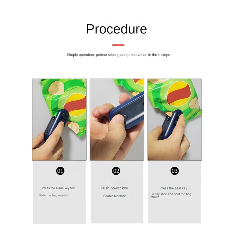 USB الغذاء حقيبة السدادة ، الحرارة السدادة آلة ، المنزلية الصغيرة اليد الضغط ، حقيبة ختم الملحقات ، وجبة خفيفة السدادة كليب