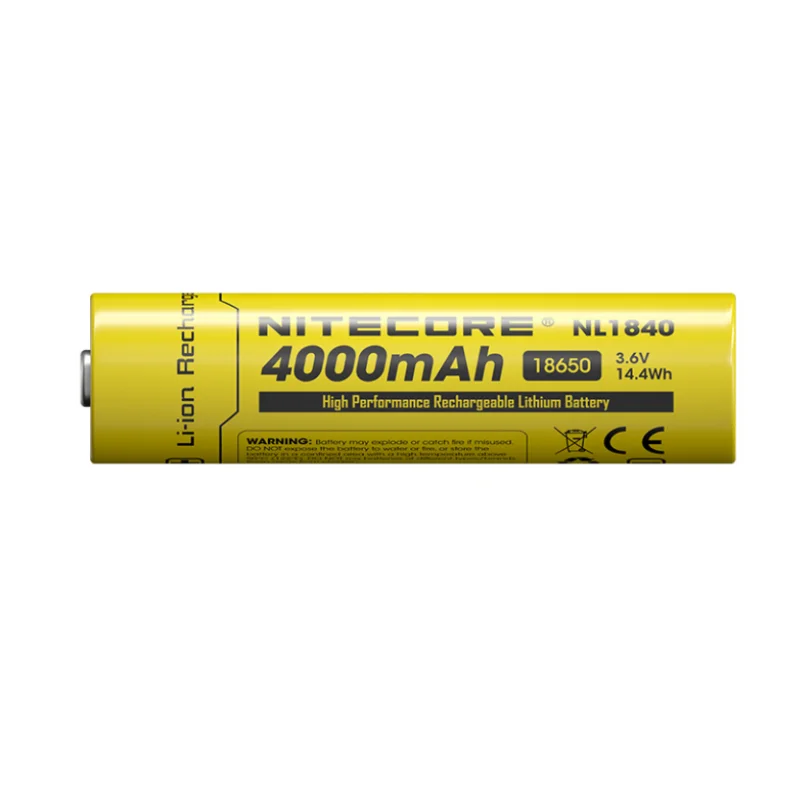 Nitecore NL1840 rechargeable battery 18650 3.6V Li-ion 4000mAh Output 5A Battery