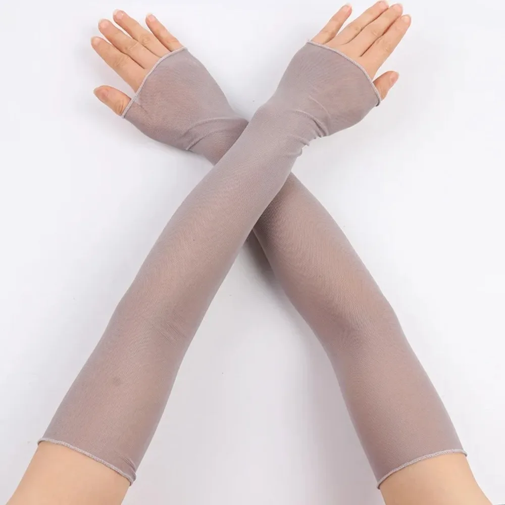 

Fashion Fingerless Sun Protection Sleeves Transparent Lace Arm Sleeves Thin Breathable Mesh Sleeves Driving