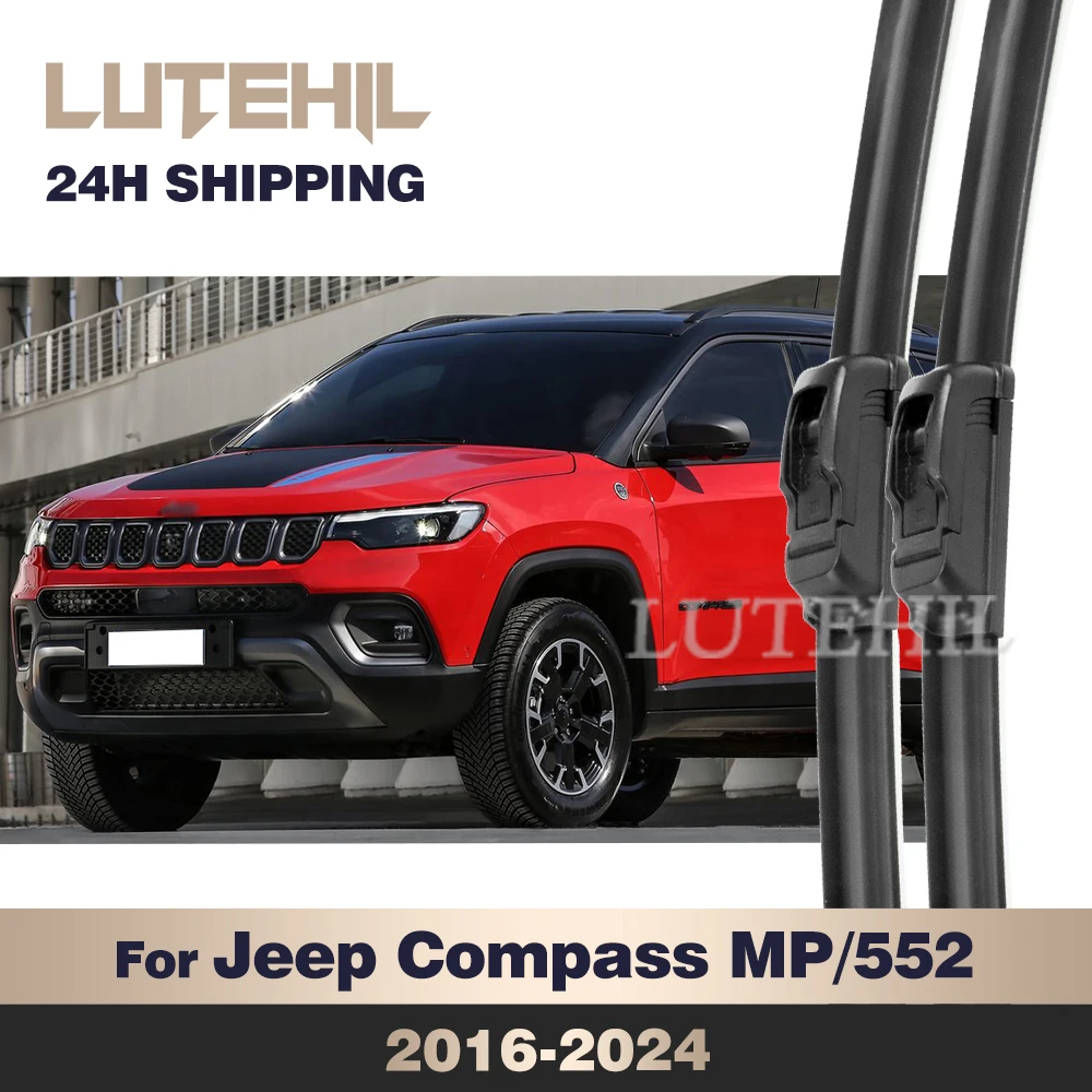 

For Jeep Compass MP/552 2016-2024 2017 2018 2019 2020 2021 Wiper Front Wiper Blades Windshield Windscreen Window Brush 24"+18"