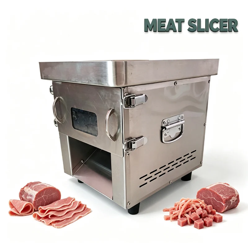 Restaurant Fresh Meat Cutting Machine Stainless Steel Fast Slicing Shredding Machine Electric Meat Processing Machine