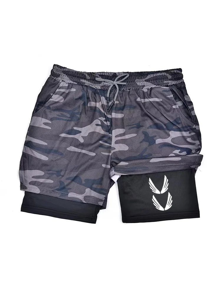 

New sports shorts 2 in 1, male, breathable and informal sportswear, double layer, running, M-3XL basketball shorts