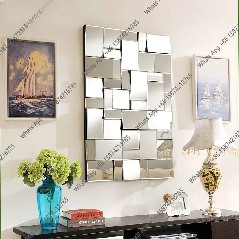 H Three-dimensional Hanging Mirror/decoration/entrance Mirror/bathroom/dressing Fashion/makeup Mirror, High-end Decoration