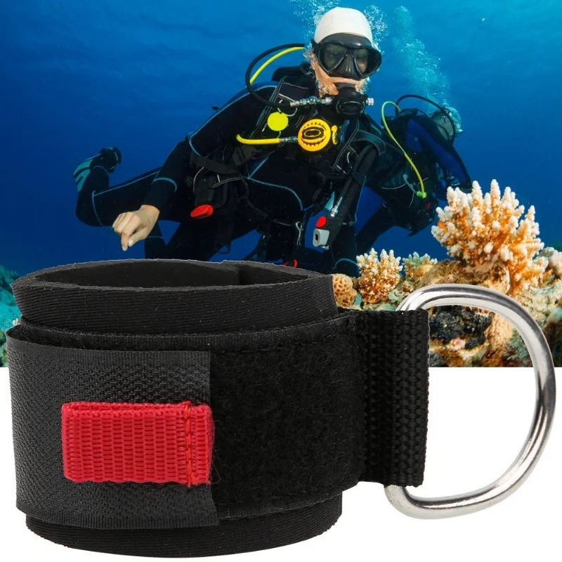 Universal Diving  Wrist Strap Hand Lanyard Hanging Rope With Clip D Shape Ring Equipment