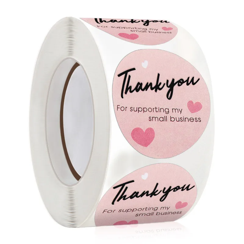 Thank You for Supporting My Small Business Sticker and Cards Holiday Gift Wrapping Decor Sealing Sticker Baked Flowers Sticker