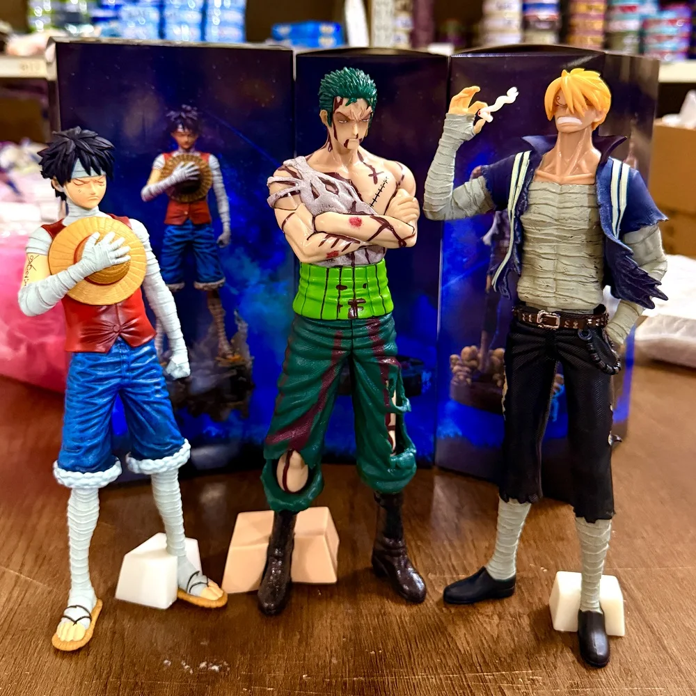 

@One 30cm Piece Anime Action Figure Roronoa Zoro Vinsmoke Sanji Stand Posture Pvc Statue Figurine Model Collection Boy Toy Gifts