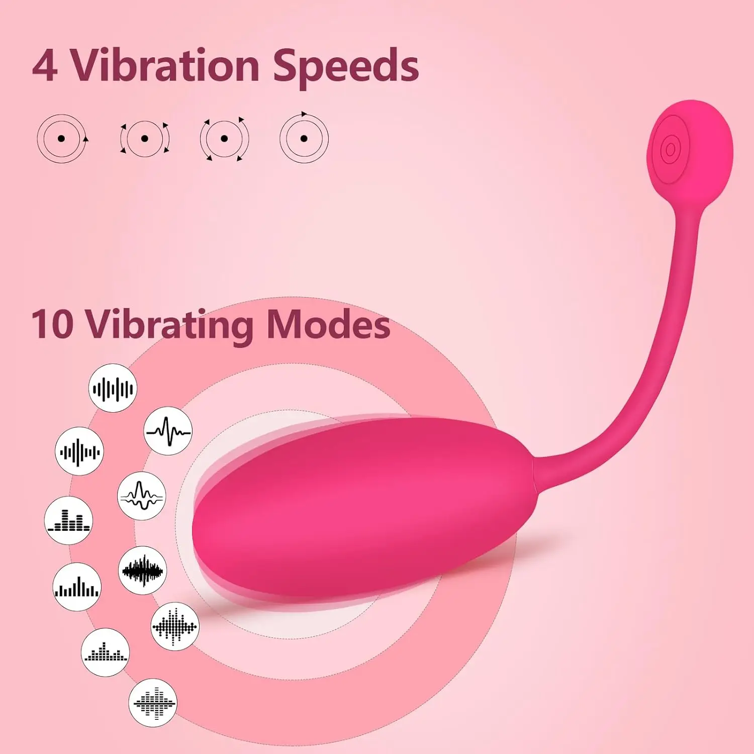 هزاز البظر، المقابس، سدادات الألعاب، هزاز G-spot، جهاز التحكم عن بعد، هزاز يمكن ارتداؤه، تحفيز البظر، 10 أوضاع