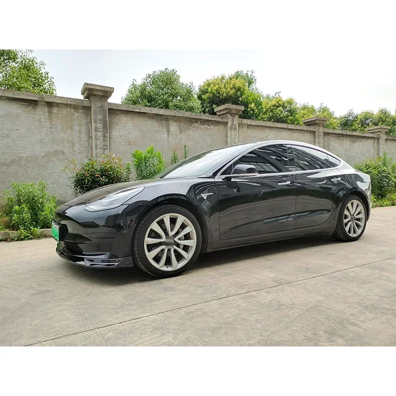 

New! Front Bumper Splitter Lip Diffuser Spoiler Skirt Body Kit Decorative Strip Shovel For Tesla Model 3 Sedan 2016 - 2021