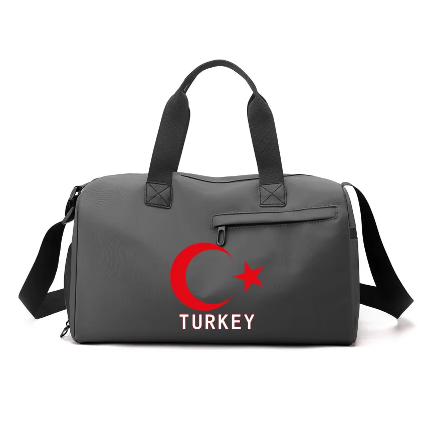 

TURKEY Emblem Printed Gym Bag Men Women Shoulder Bag Training Basketball Bag Travel Bag Sports Leather Handbag Tennis Yoga Bags
