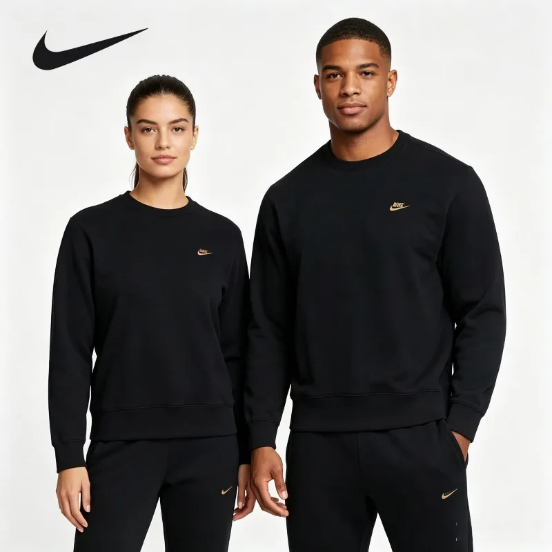 Nike Vintage Logo Hoodie Heavy Soft Fabric Outdoor Walking Commute All Match Sweat TopIB3304-010 1PCS