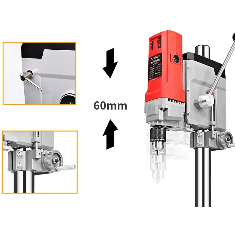 Bench Drill Small 220V Multi-Function Workbench Drilling Machine Drilling Machine Miniature Variable Speed Table Swivel Bracket