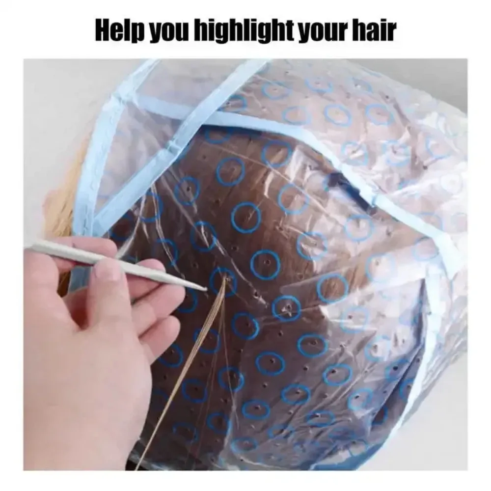 Gorro profesional para teñir el cabello, accesorio reutilizable para el cuidado de las manchas del cabello, herramienta de peluquería de plástico