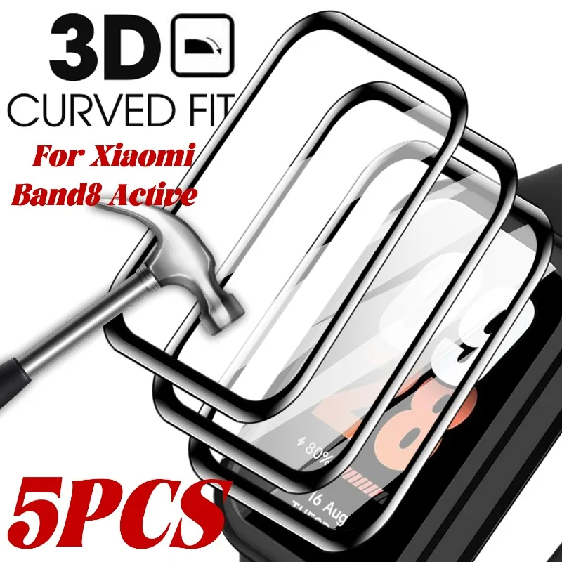 3D Camera Lens Protector for Xiaomi Band 8 Active Anti-scratch Protective Film for Mi Xiaomi Band8 Active Watch Screen Protector