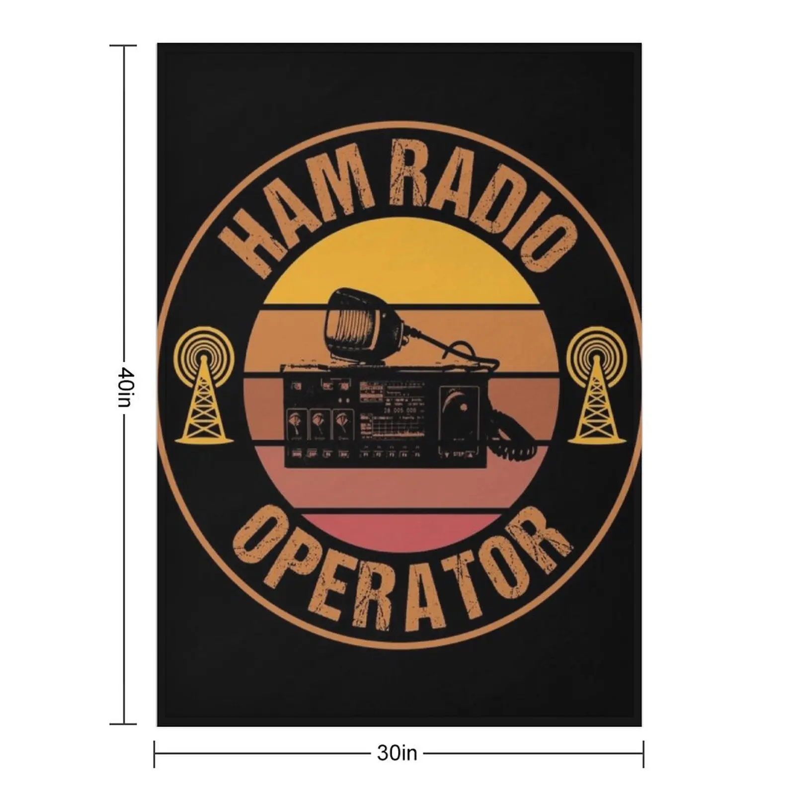 Vintage Ham Radio Operator Throw Blanket Soft Weighted Quilt Decorative Throw Blankets