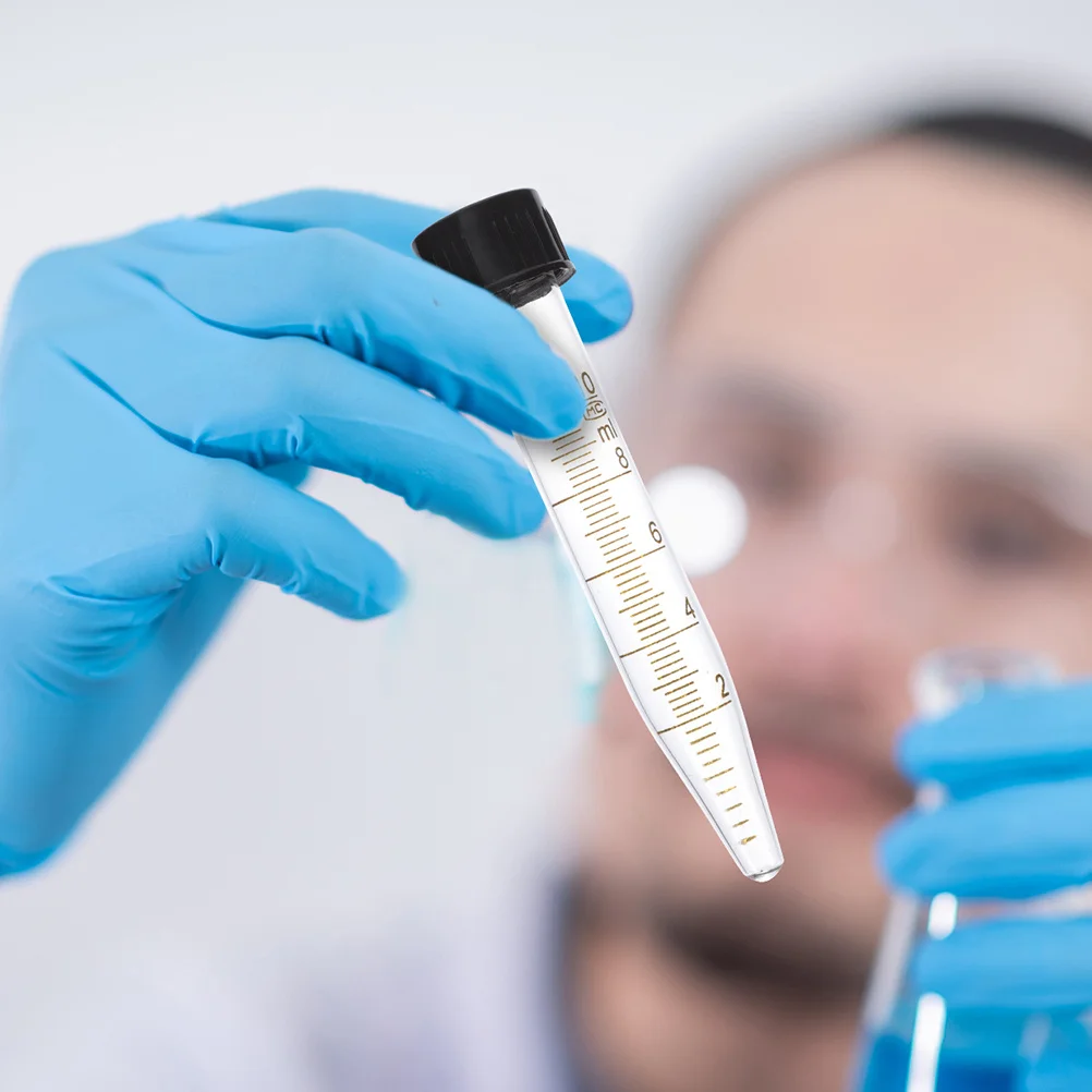 5 frascos de tubos de ensaio dos pces armazenamento pequeno transparente com tampas mini química