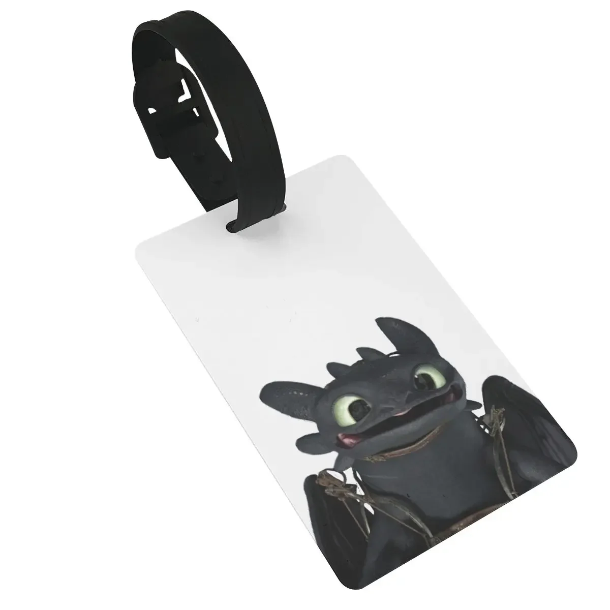 

Toothless Luggage Tags Suitcase Accessories Travel PVC Fashion Baggage Boarding Tag Portable Label Holder ID Name Address