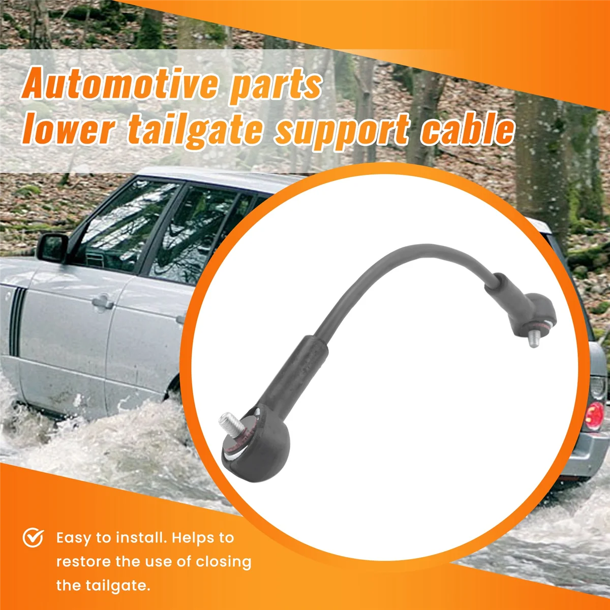 #18G Automotive Parts & Accessories,Tailgate Support Cable for Land Rover Range Rover 2002-2012 LR038051,black