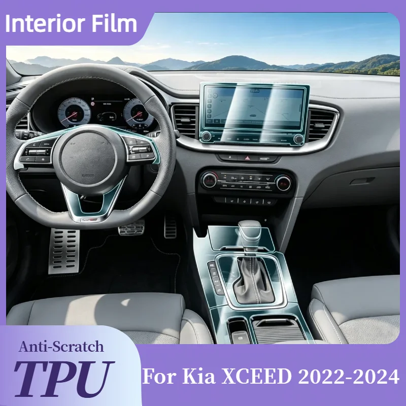 For Kia XCEED 2022 2023 2024 Panel GPS Navigation Center Console PPF Interior Protection Film TPU Anti-scratch Transparent