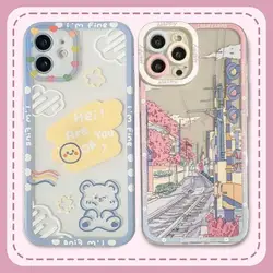 Cute Case for VIVO V29E V27E V25E V23E Y27 Y17S Y02 Y02T Y02A Y22S Y22 Y76 V27 V25 V23 Pro V20 V20SE Shockproof Soft TPU Cover