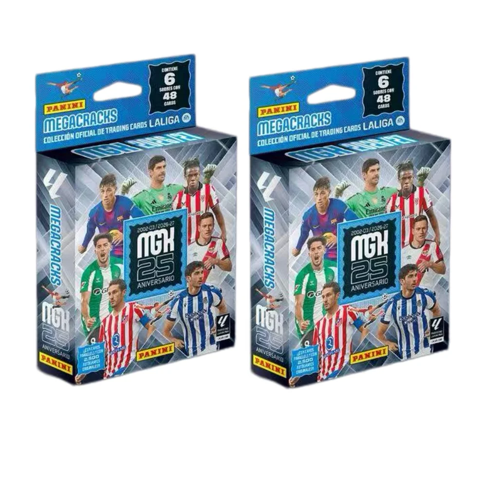 Panini Megacracks 2026‑2027 La Liga Football Trading Cards Booster Box 48Pcs Soccer Star Cards Autograph Parallel Cards Hobby Gi