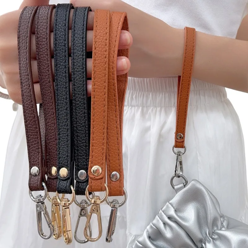 1-6pcs Simple Women 19cm PU Leather Purse Bag Strap Bag Handles DIY Replacement Ladies Wallet Clutch Handbag Handle Belts Strap